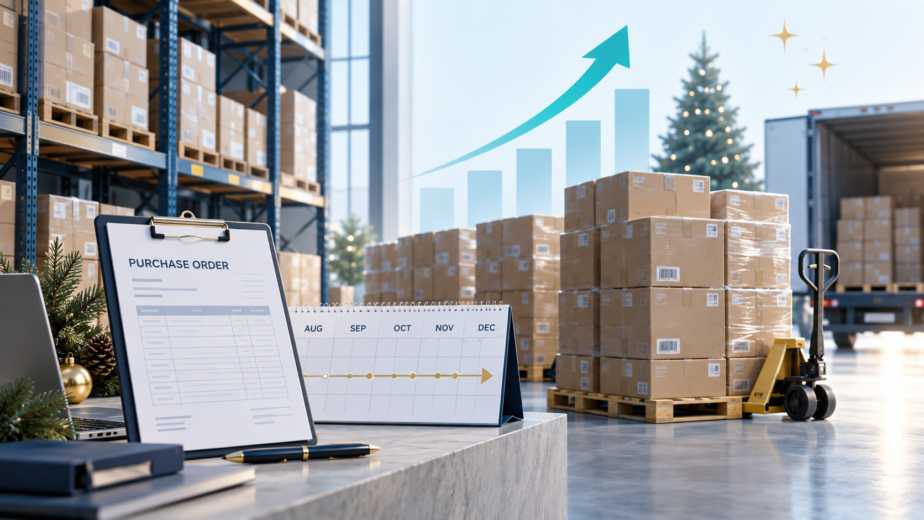 Preparing for Q4 with purchase order planning, inventory buildup and warehouse stock for holiday demand