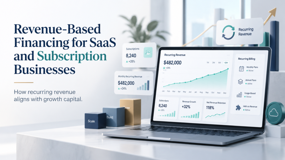 Revenue-based financing for SaaS and subscription businesses using recurring revenue to support growth capital