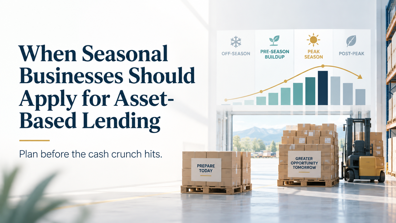 Asset-based lending for seasonal businesses preparing inventory and working capital before peak demand